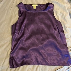 Ladies tank top dressy purple Medium